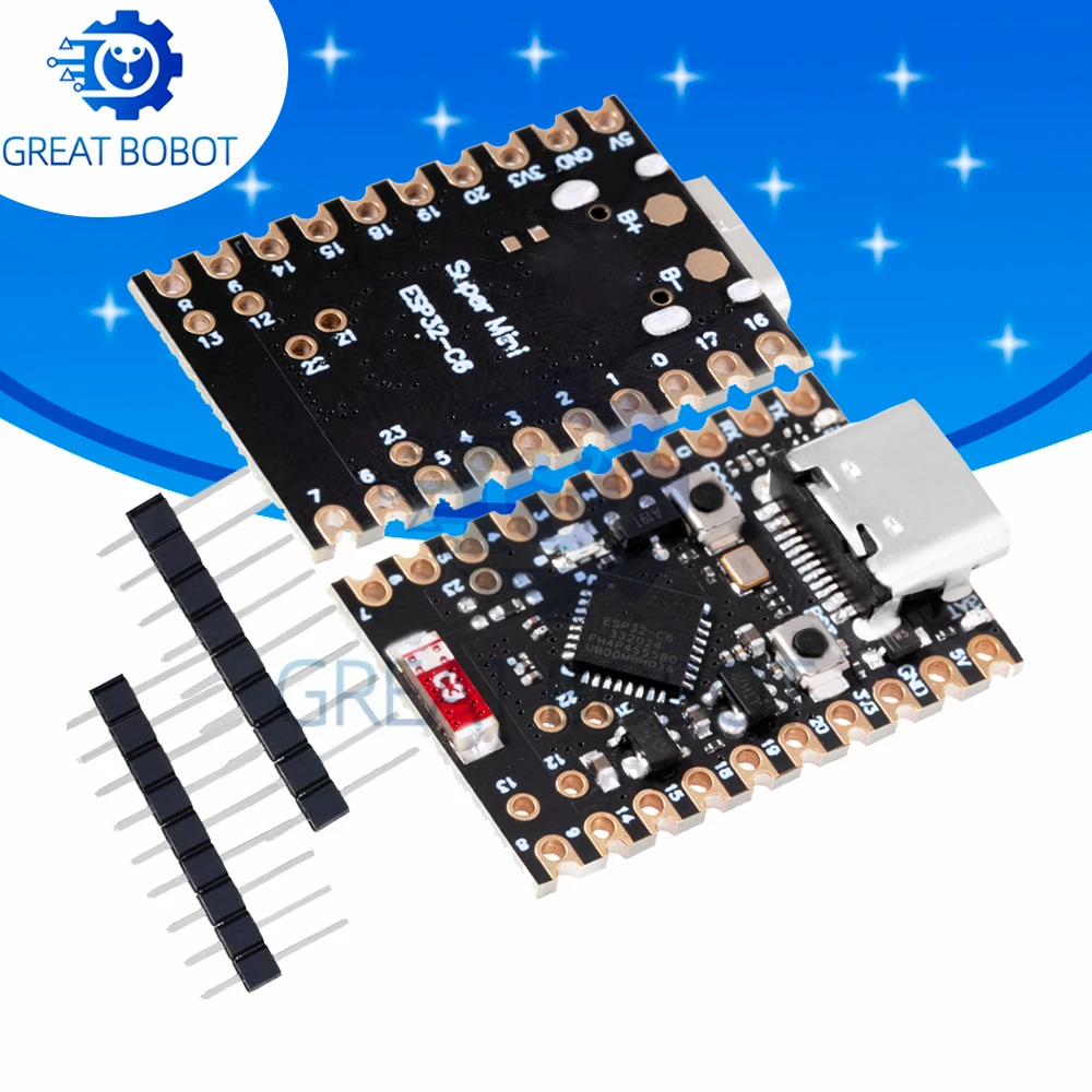 Image of 1 ~ 10PCS ESP32-C6 SuperMini Entwicklung Bord Mikrocontroller Programmierung Lernen Controller Core Board