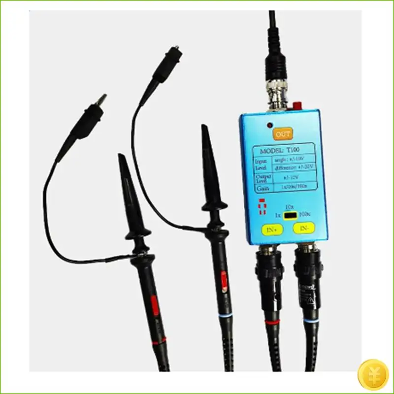 

Новый дифференциальный зонд для осциллографа с полосой пропускания 100 МГц, усиление DDS, разделенный зонд, усилитель сигнала 100X 10X 1X