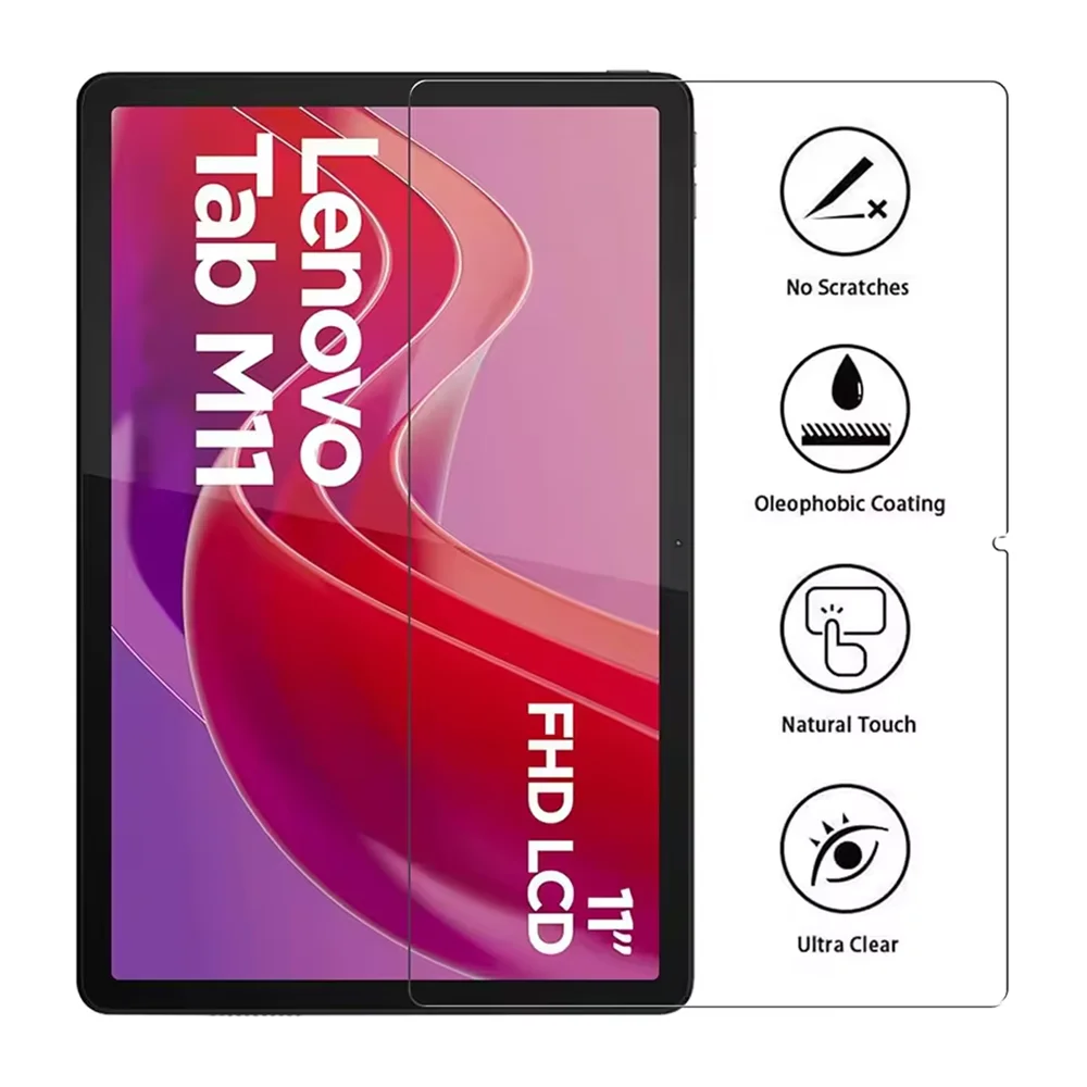 1 Pcs 9H Tempered Glass Tablet Screen Protector For Lenovo Tab M11 11 Inch 2024 Anti-scratch Anti-fingerprint HD Protective Film