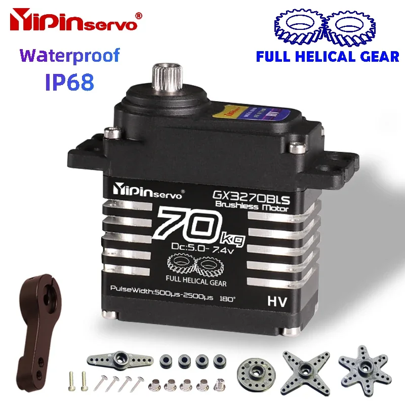 Waterdichte IP68 Servo 35 40 55 60 70 KG Alle stalen tandwielkast Digitale Servo's Voor rc accessoires 1/8 1/10 afstandsbediening speelgoed auto