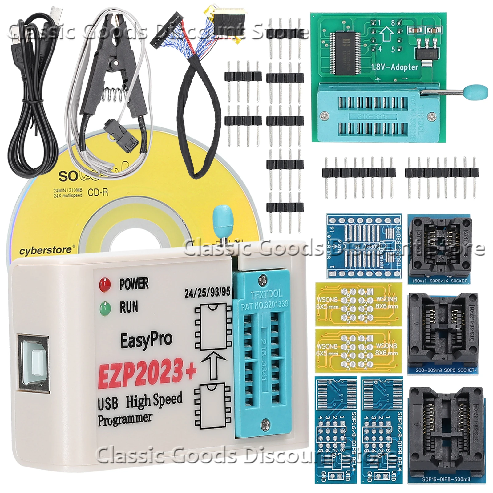 EZP2023+ Programmatore SPI USB ad alta velocità Supporto 24/25/93/95 EEPROM 25 Flash Bios Chip Supporto Programmatore PC Aggiornamento firmware