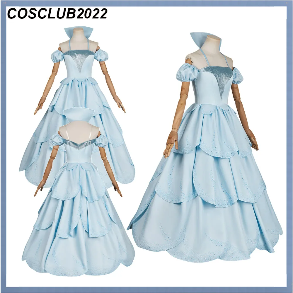 

Glinda Cosplay Costume Movie Wicked Roleplay Blue Princess Dress Women Suit Halloween Carnival Party Fantasia Clothes