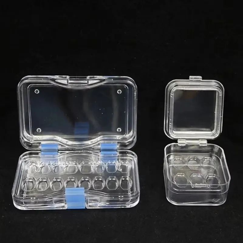 10pcs Single Tooth Dental Box with Film Clear Plastic Tooth Storage Case Large Small for Dental Lab