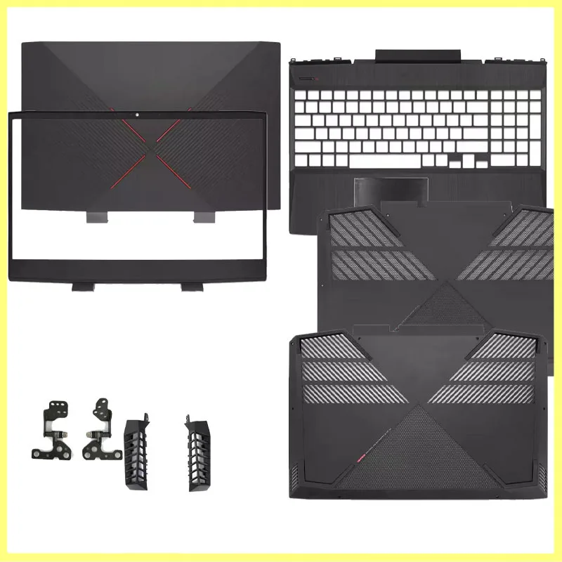 

LCD Back Cover Front Bezel Palmrest Bottom Case Air Outlet Black For HP OMEN 15-DC TPN-Q211 15-dc1055TX 15-DC1060TX