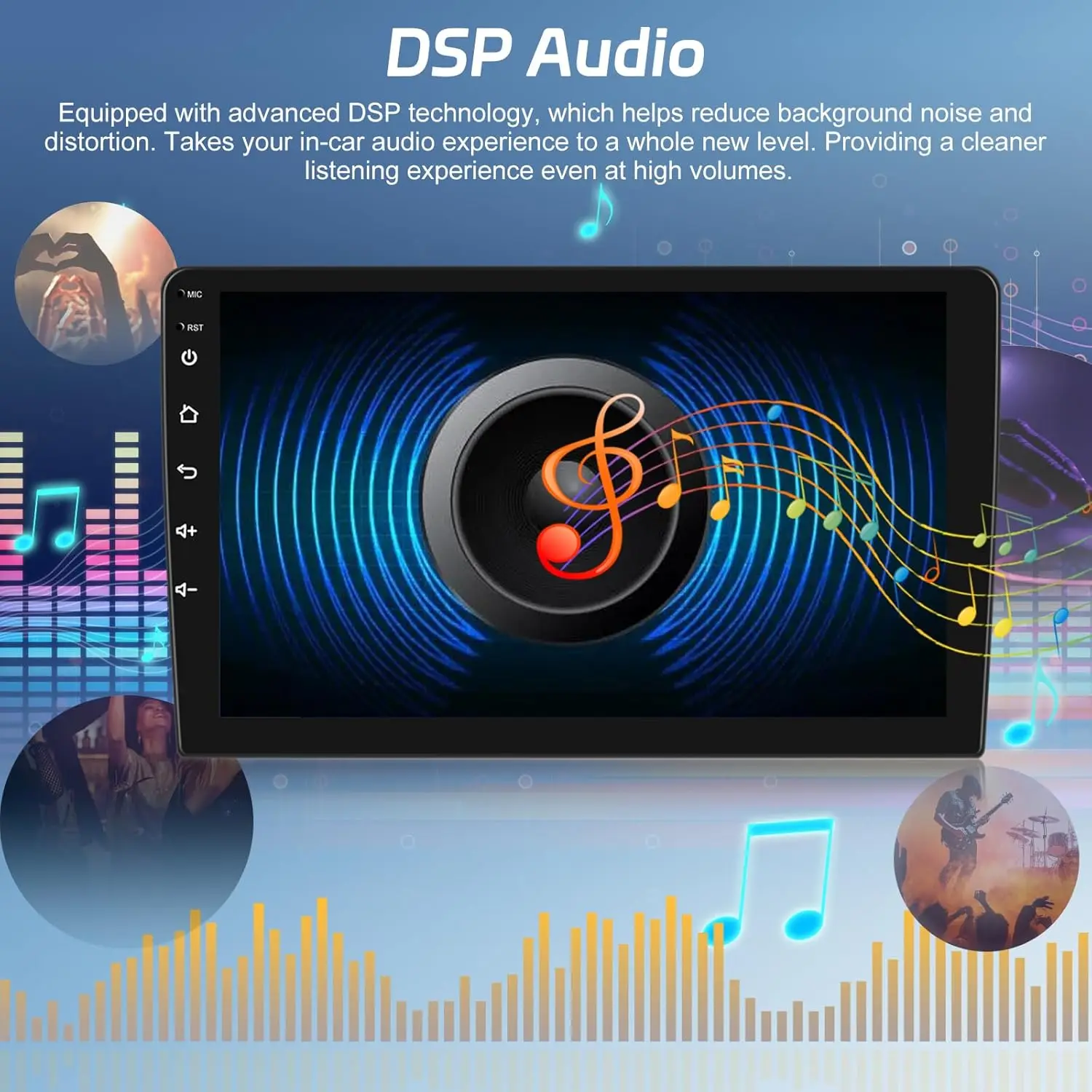 2 + 64gb para toyota corolla levin 2014-2017 rádio do carro 10.1 'tela sensível ao toque android auto estéreo do carro com carplay sem fio, dsp, wifi,