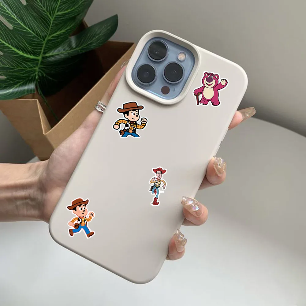 55PCS Q Version Of Cute Cartoon Cowboy Robot Pink Bear Handbook DIY Notebook Water Cup Stickers