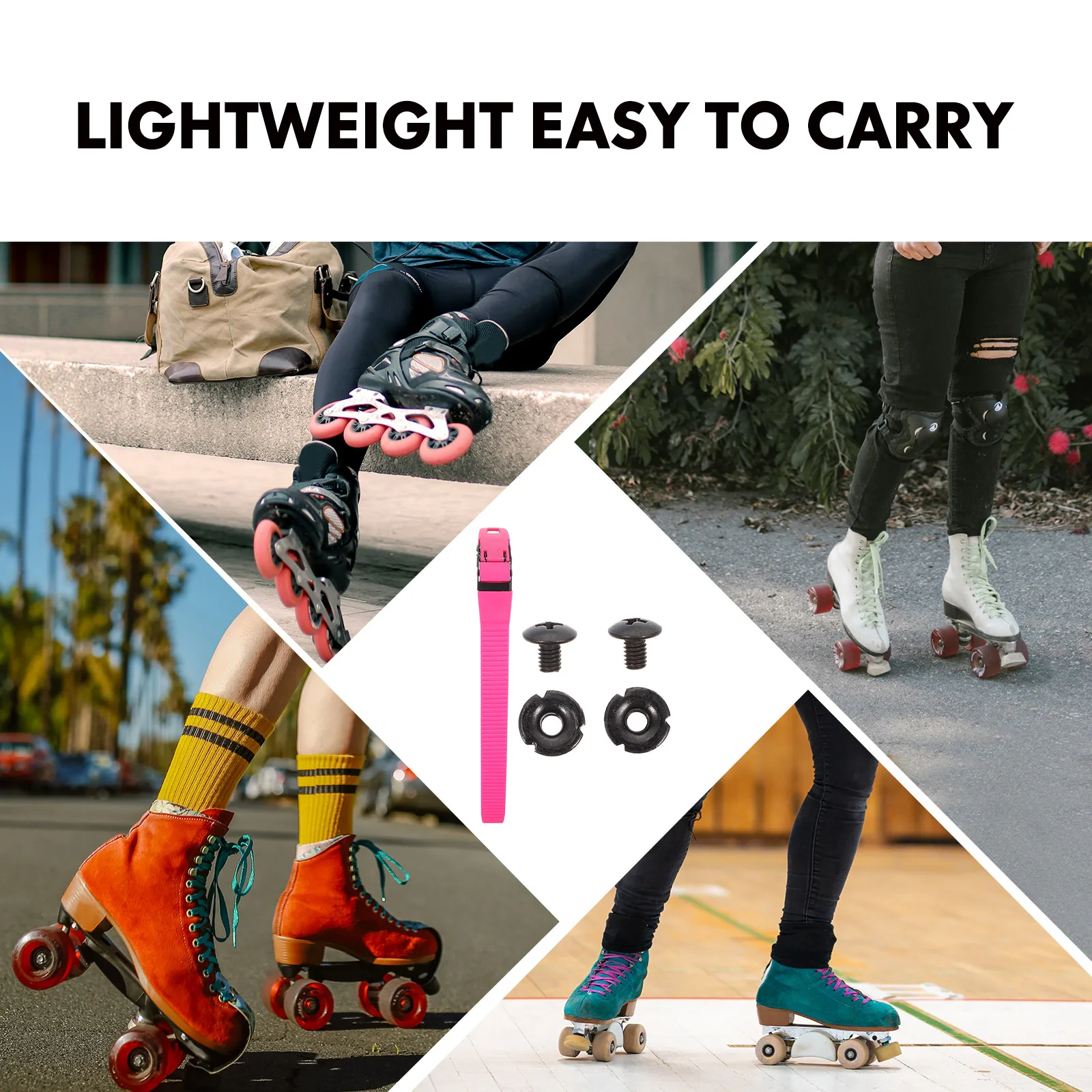 

Roller Skate Buckles Inline Strap Durable Professional Accessory Leash Fixing Portable Replaceable Buckle Strap Adjustable