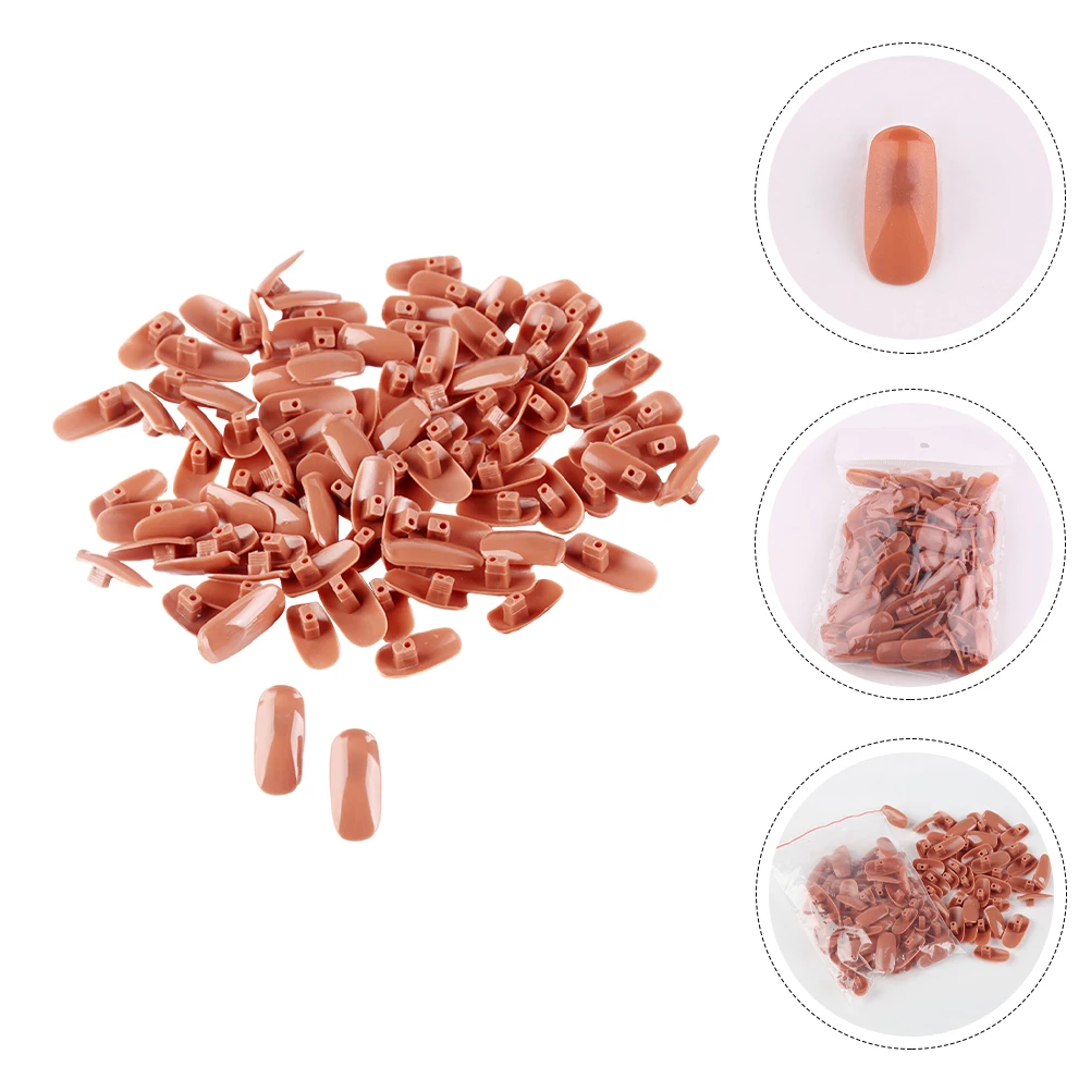 200 Uds. Puntas de práctica de manicura uñas postizas profesionales para entrenamiento de Arte de uñas diseño DIY salón uso doméstico Kit para principiantes