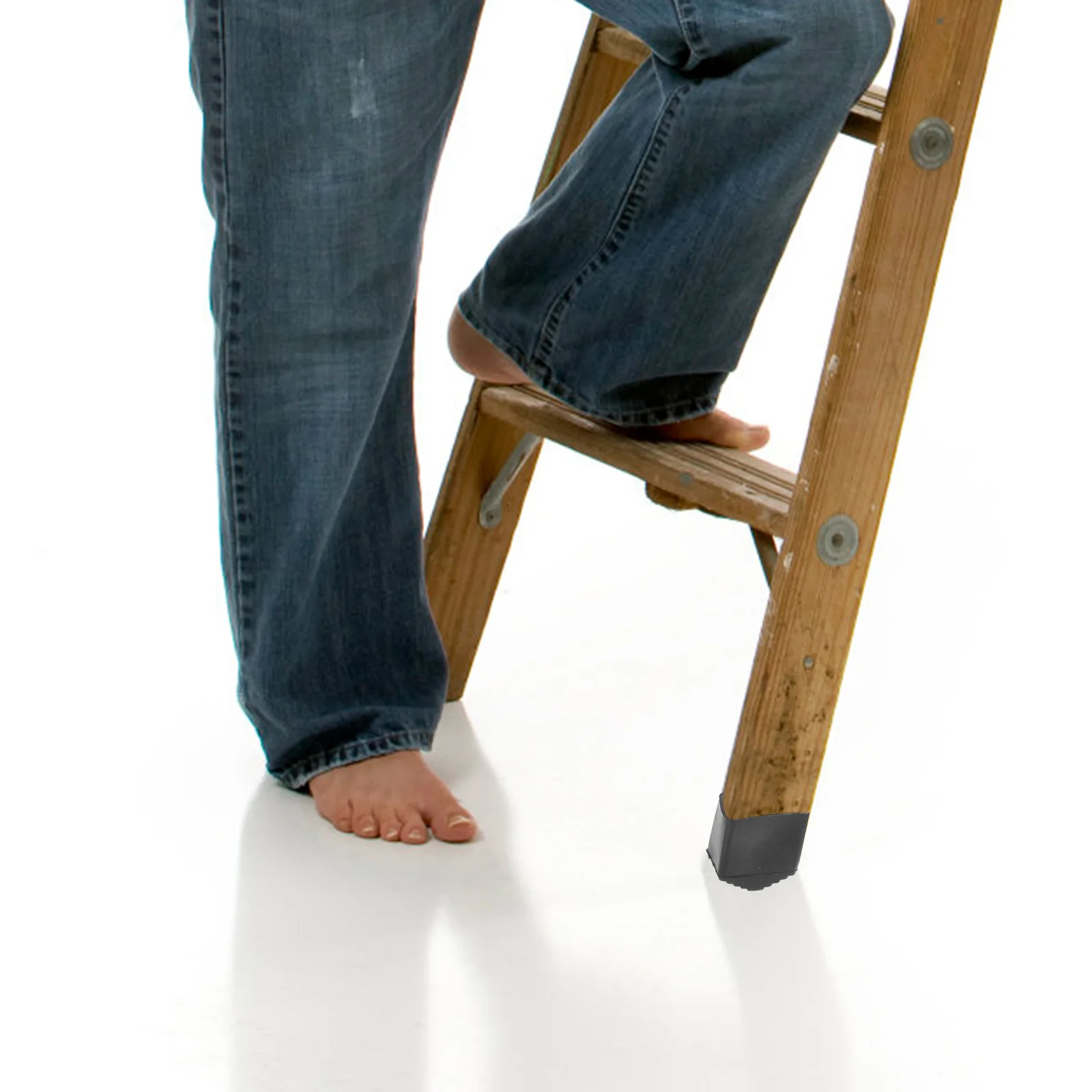 

Insulated Ladder Foot Pads Rubber Non Skid Covers for Leg Protection Durable 2Pc 4Pc Home Step Ladder Accessories