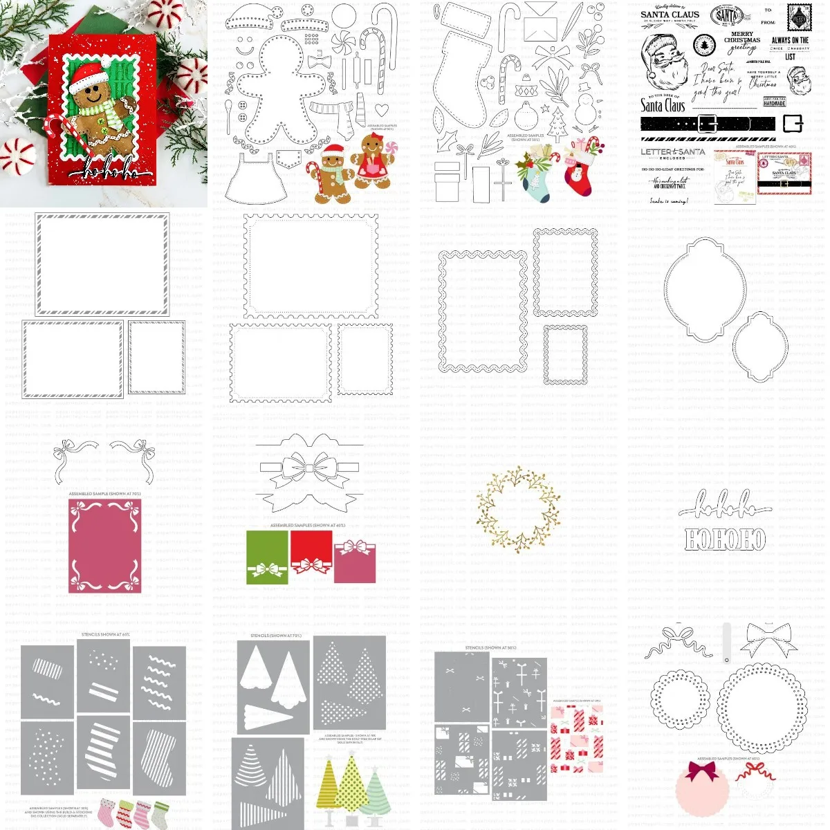 2024 New September Christmas Laurel A Stocking Die Stamp Stencil Hot Foil Scrapbook Diary Decoration Embossing Template Diy