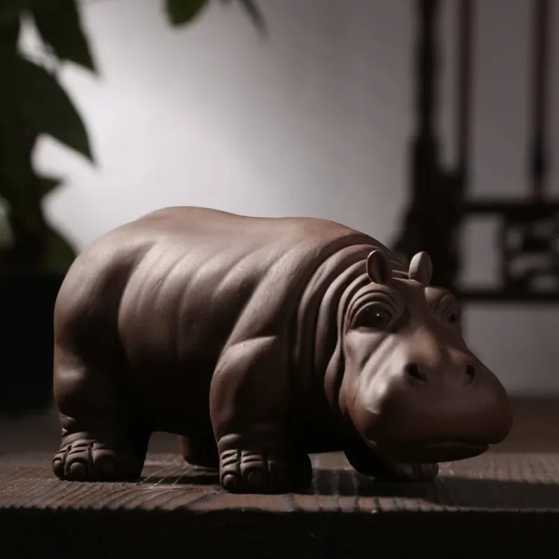 China porcelain Pottery ceramic handcraft carvings Hippo statue
