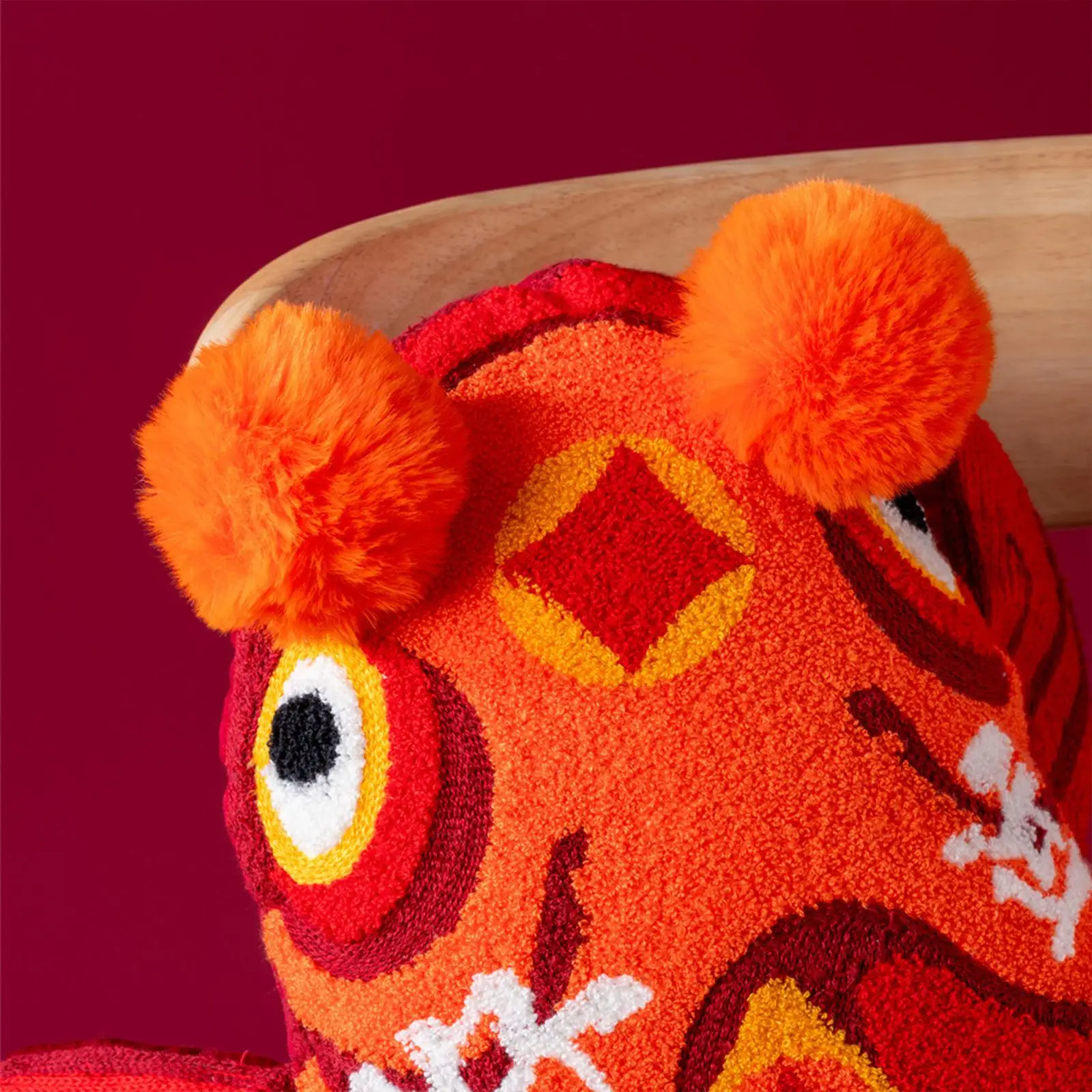 Almohada de pez de Año Nuevo Chino, centros de mesa, accesorios para fotos, cojín decorativo para respaldo para silla, dormitorio, sala de estar, sofá y oficina