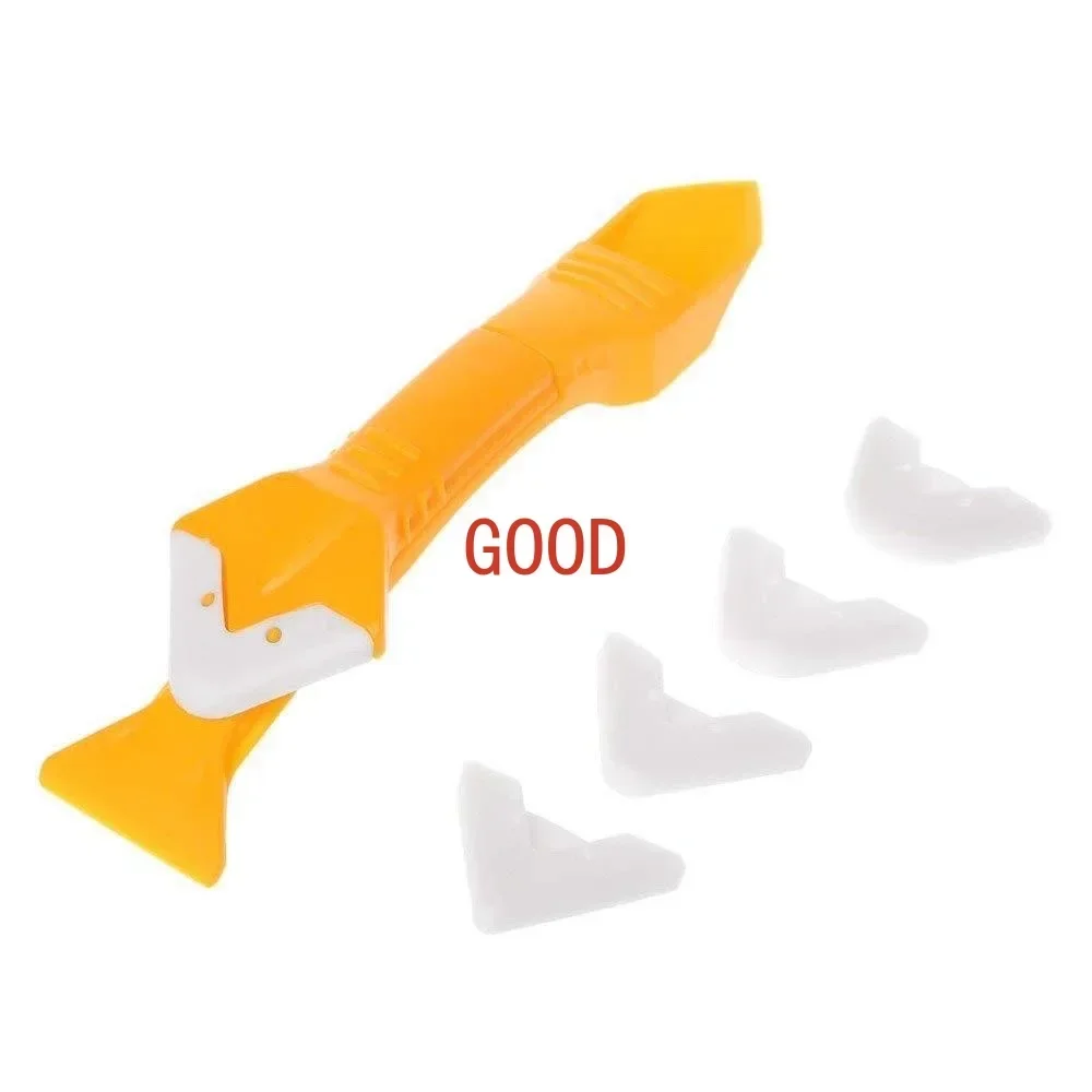 plastic head 5 different rubber heads 3 in 1 Plastic Caulking Tool