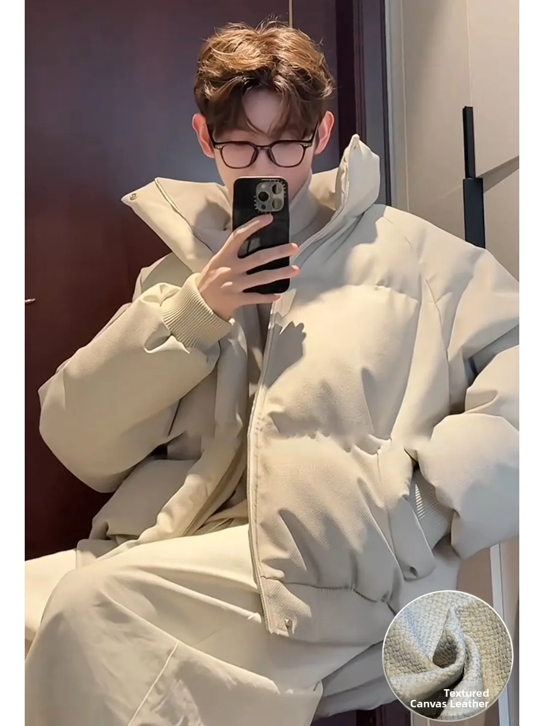 

Мужская теплая зимняя куртка из хлопка с воротником-стойкой, повседневная, свободного кроя, для молодежи