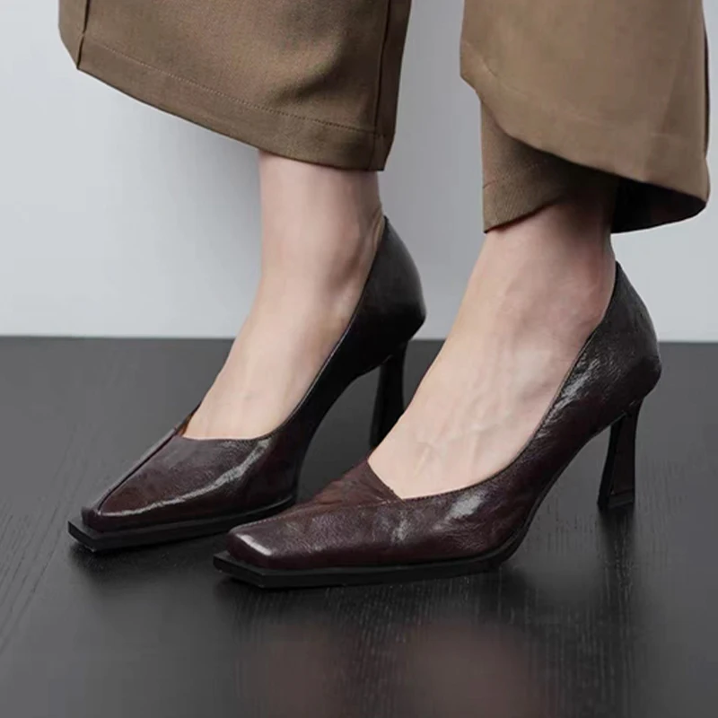 

High Heels Women's Shoes Fashion Dress Pumps Pointed Toe Spring Luxury Shoes 2025 New Elegant Walking Luxury Zapatos De Mujer