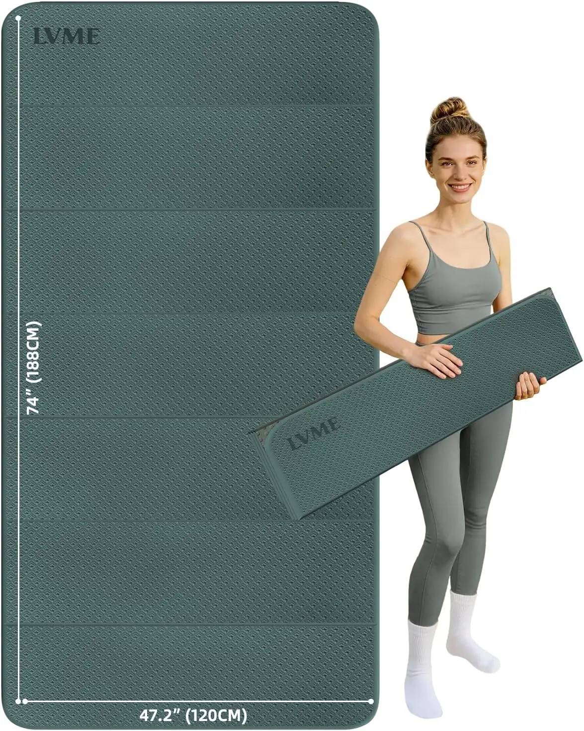HIIT, Yoga, Stretching, Home Gym, No Material Specified, No Color Specified, Extra Wide & Long, Foldable, 0.4\