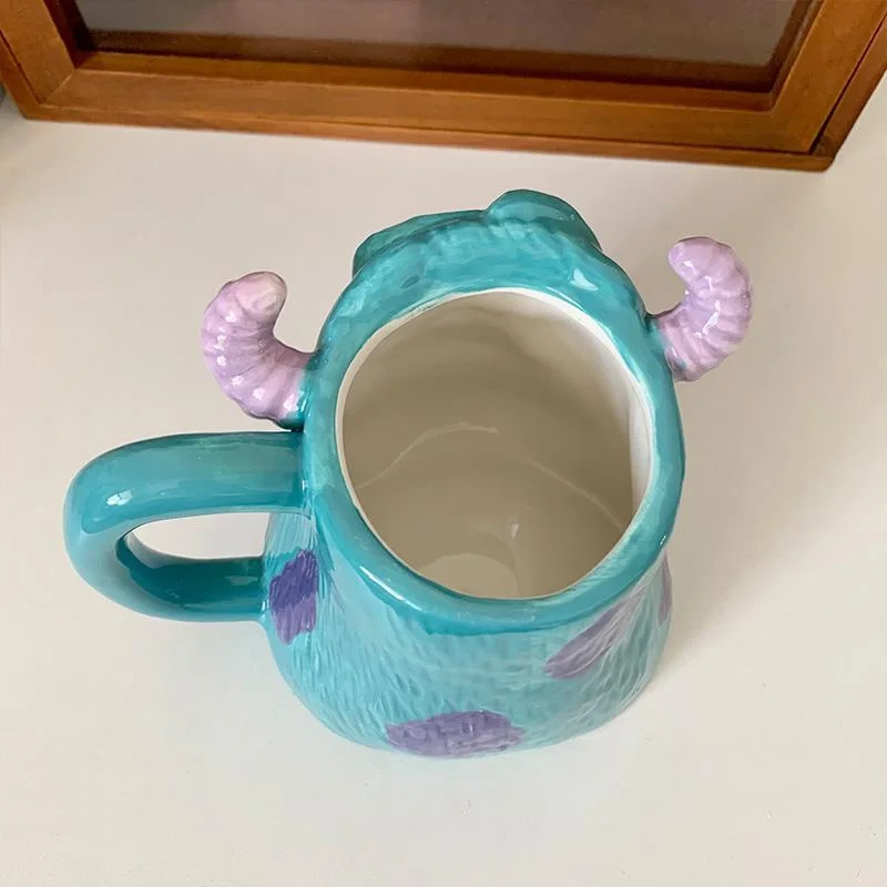 Disney Pixar Monsters, Inc. Mike Sullivan Ceramic Mug Cup Action Figure Model Toys Cartoon Kawaii Monsters University Kids Gifts