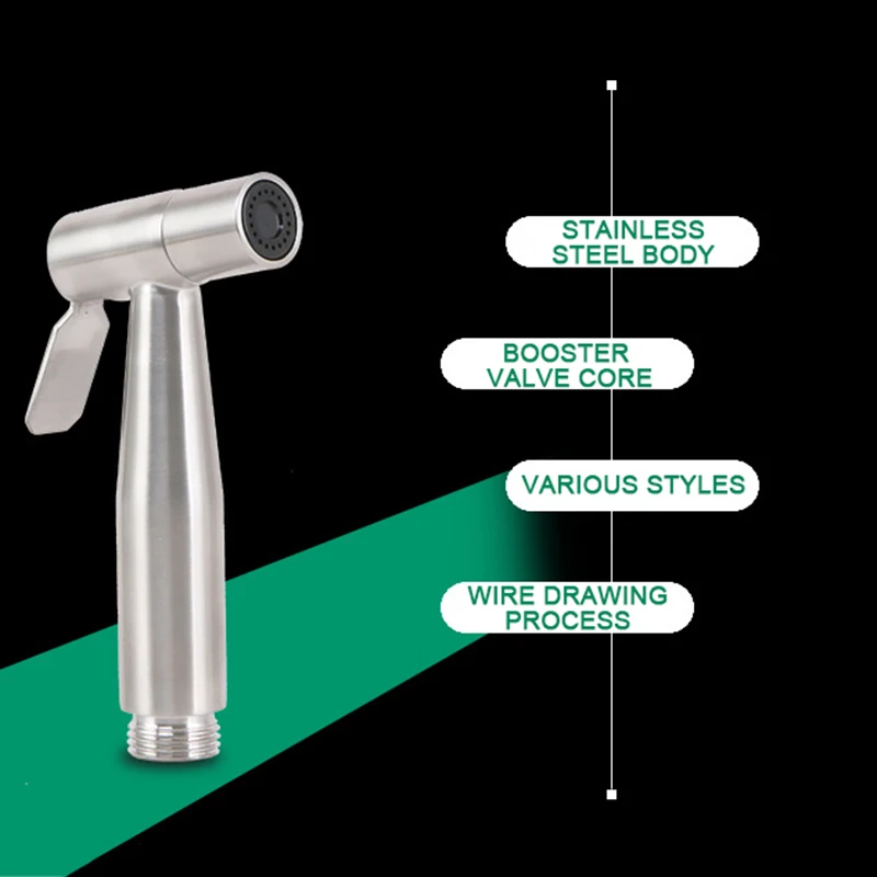 Xiaomi Sprayer Gun High Pressure Spray Gun Stainless Steel Hand Bidet Faucet Bathroom Hand Sprayer Shower Head Booster Faucet