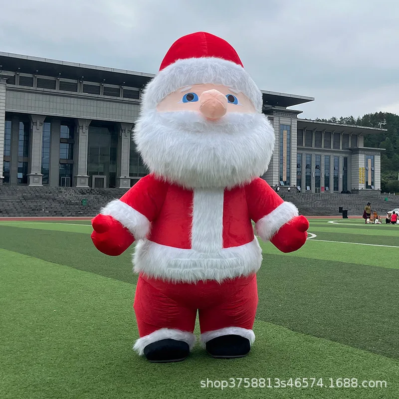 زي أداء كرتوني قابل للنفخ من سانتا كلوز، فستان مناسبات للبالغين #2