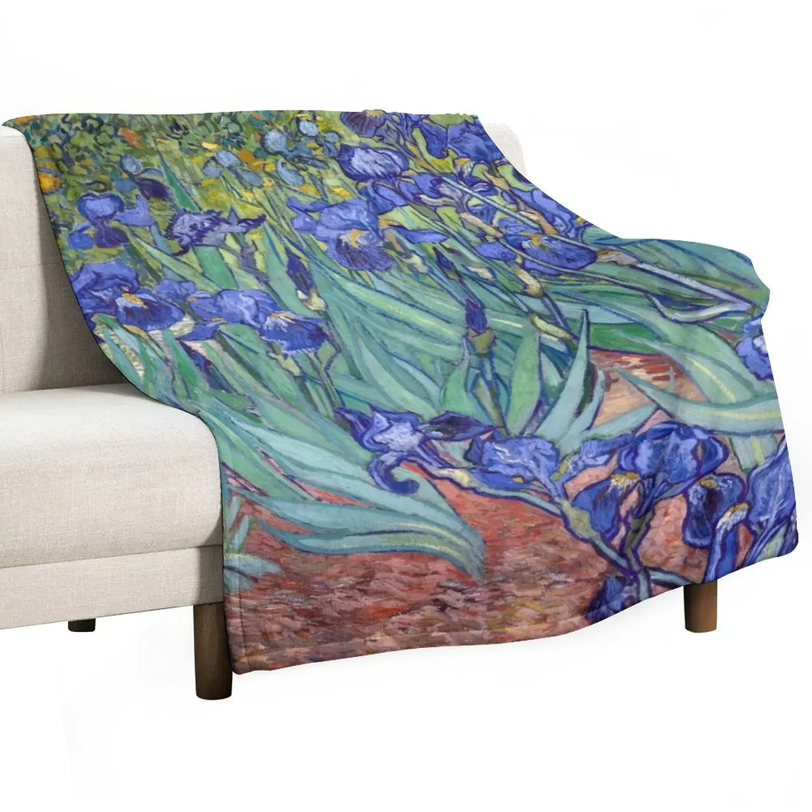 

Van Gogh - Irises Throw Blanket Summer Beddings Large Beach for winter Blankets