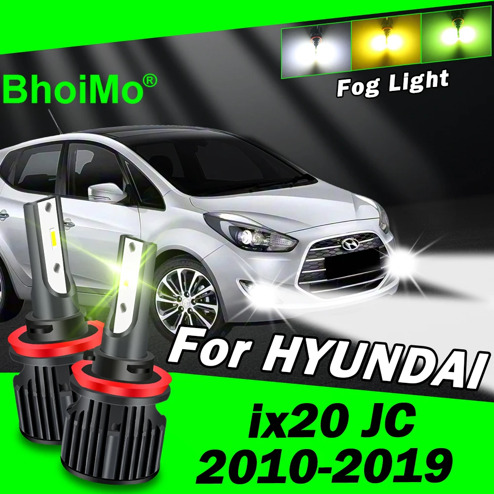 

BhoiMo For Hyundai ix20 JC 2013 2014 Front Fog Light Lamp 2010 2011 2012 2015 2016 2017 2018 2019 Led Bulbs