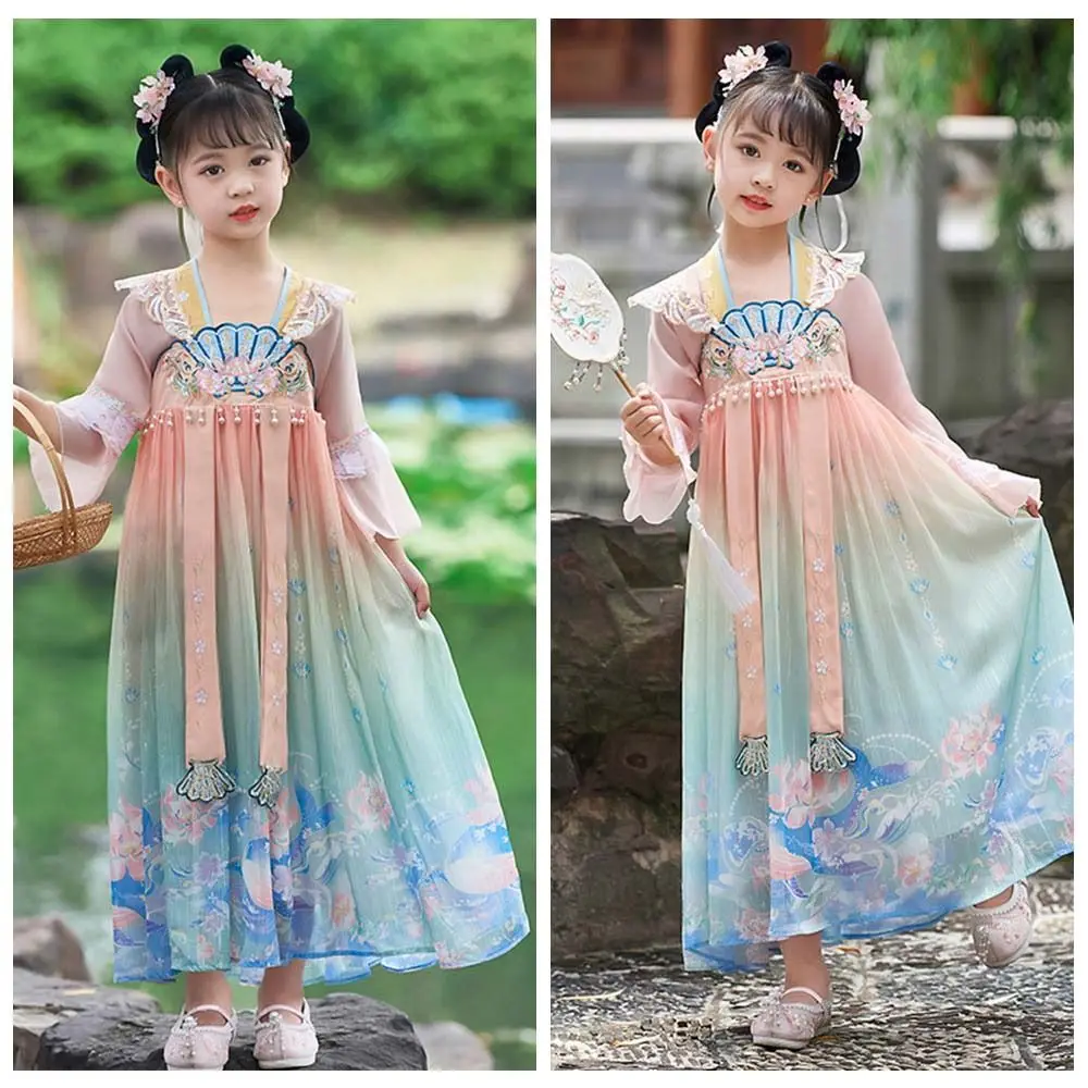 Children Carnival Fairy Cosplay Chinese Children Girls Hanfu Clothes Folk Dance Chinese Kids Girls Ancient Dress