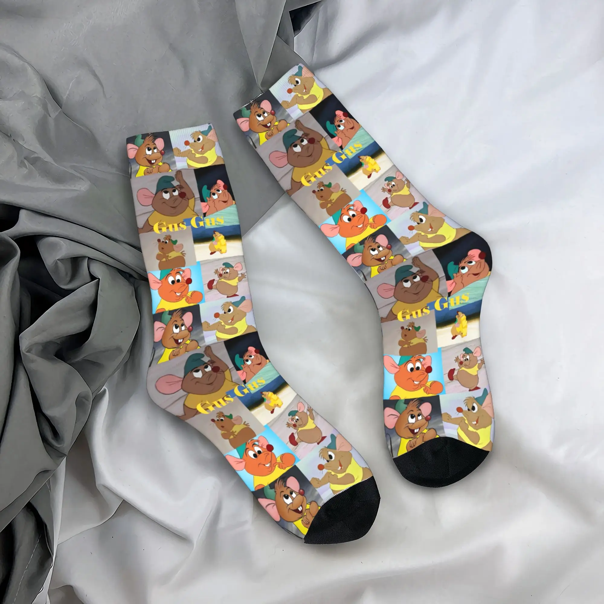 Hip-hop Cinderella Gus Fat Rat Stockings Skateboard Socks Cute Cartoon Mouse Polyester Middle Tube Socks Women Men Breathable