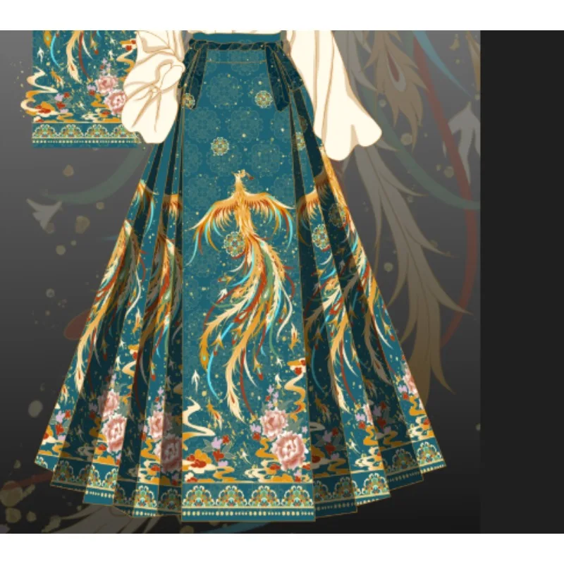 

Новое женское платье в китайском стиле: традиционный ханьфу, новый стиль, повседневное платье «лошадиная морда» от бренда Horse Face