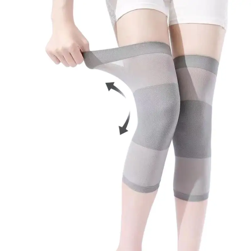 Летние тонкие вязаные наколенники Ультратонкие дышащие наколенники с кондиционером Невидимая защита колена для комнаты