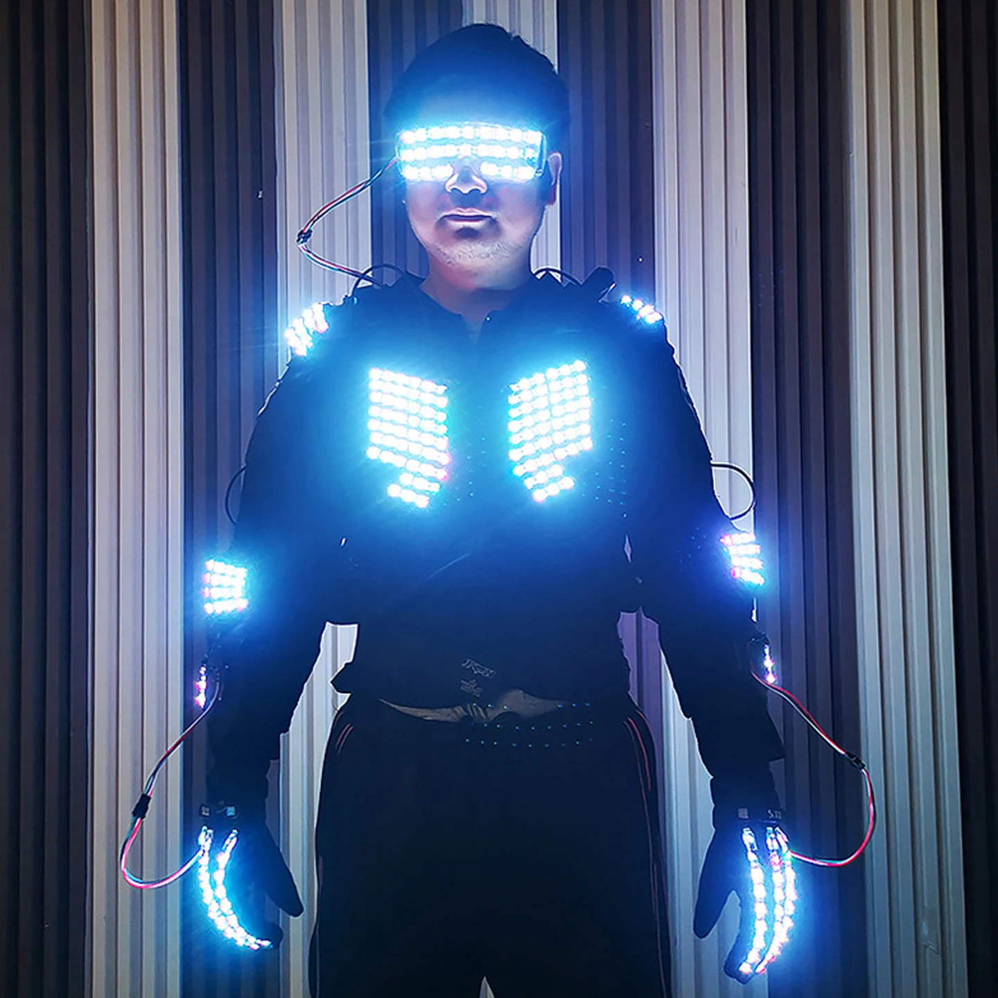 

LED Light Emitting Costume Remote Control Armor Stage Performance Outfit Bar KTV Atmosphere Prop Clothing