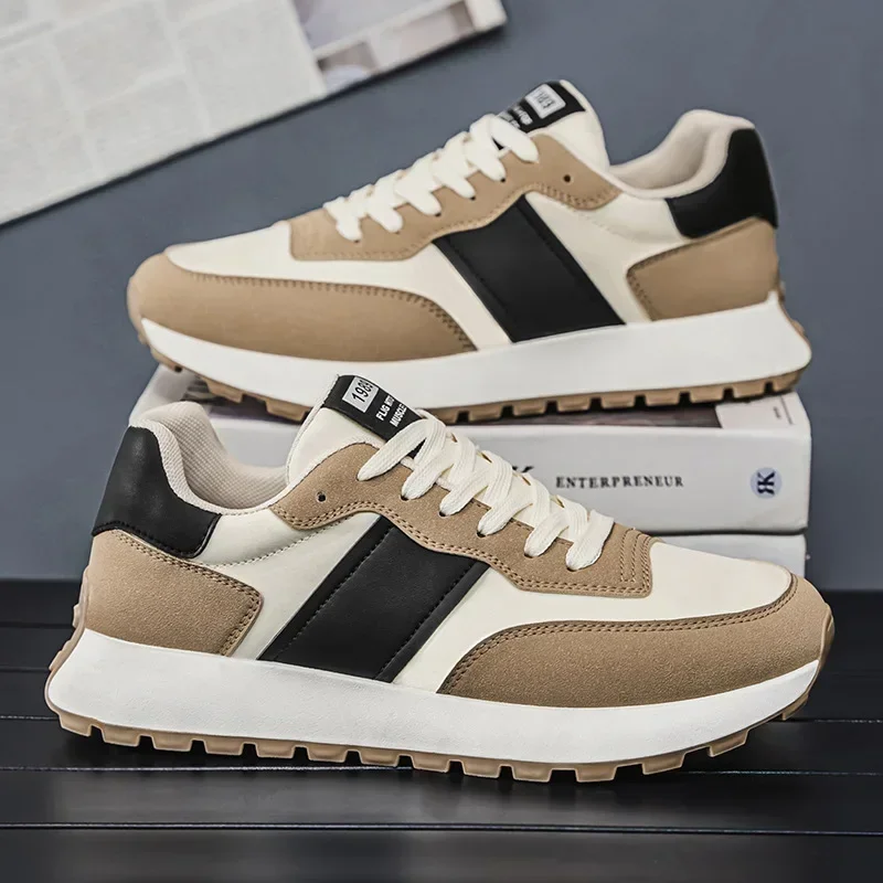 

Men's Sport Shoes Fashionable Casual Versatile Dad Shoes Breathable Comfortable Retro Spring Autumn Trendy round Toe Rubber Sole