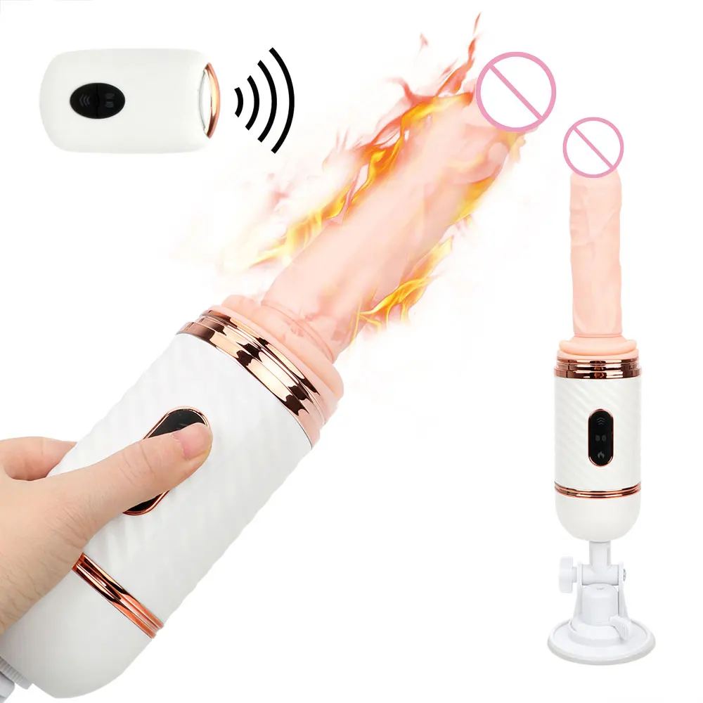 

Female Masturbation Suction Cup Wireless Remote Control Automatic Sex Machine Heated Telescopic Dildo Vibrators