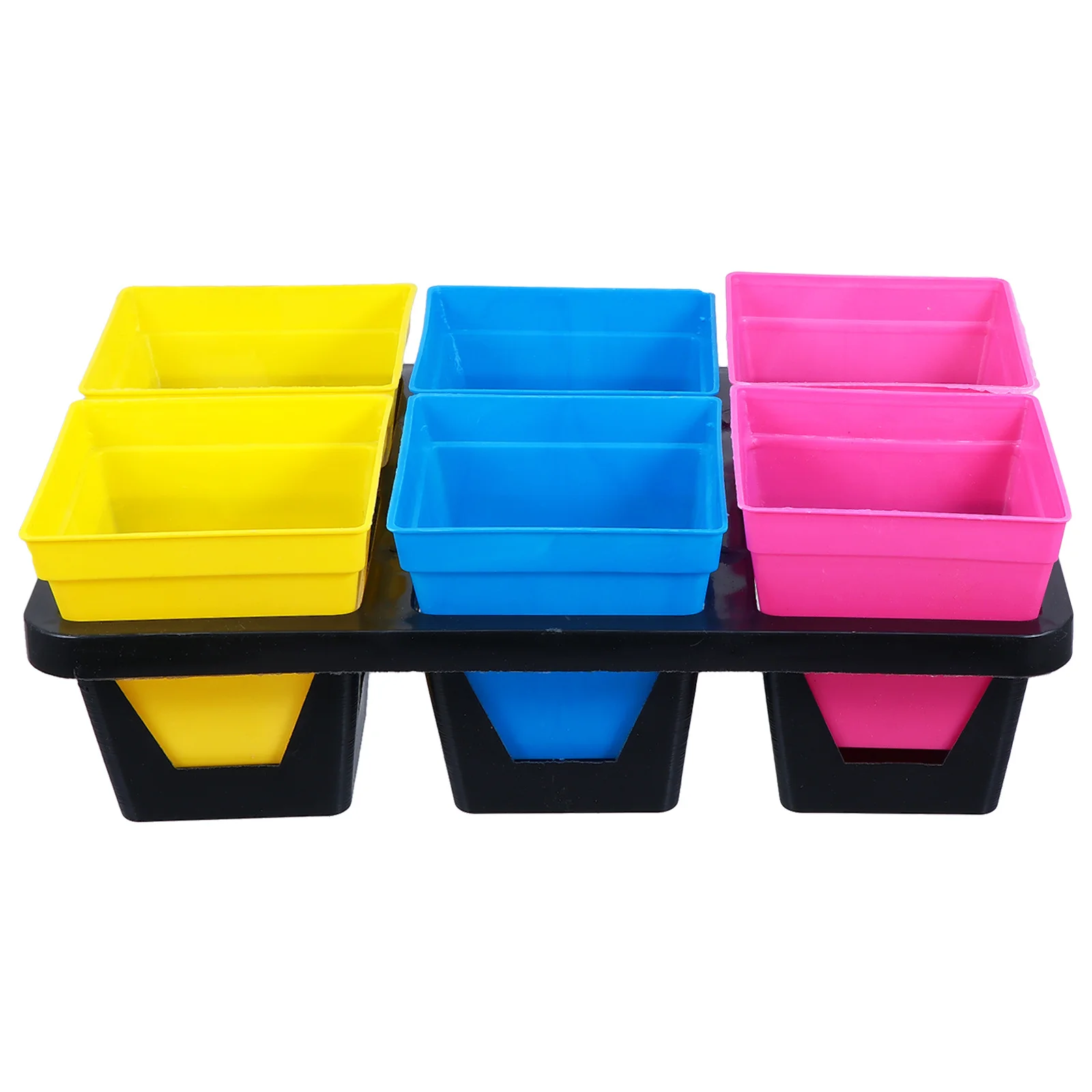 

1Set Sturdy Plastic 6 Grids Plant Nursery Tray for Seed Germination and Root Growth Gardening Planter Tray Grower
