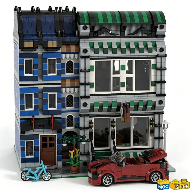 3181Pcs Tennis Shop Fencing Club Cool Building Blocks Diy Educational Assembly Toy Modular Building Display Collection Xmas Gift