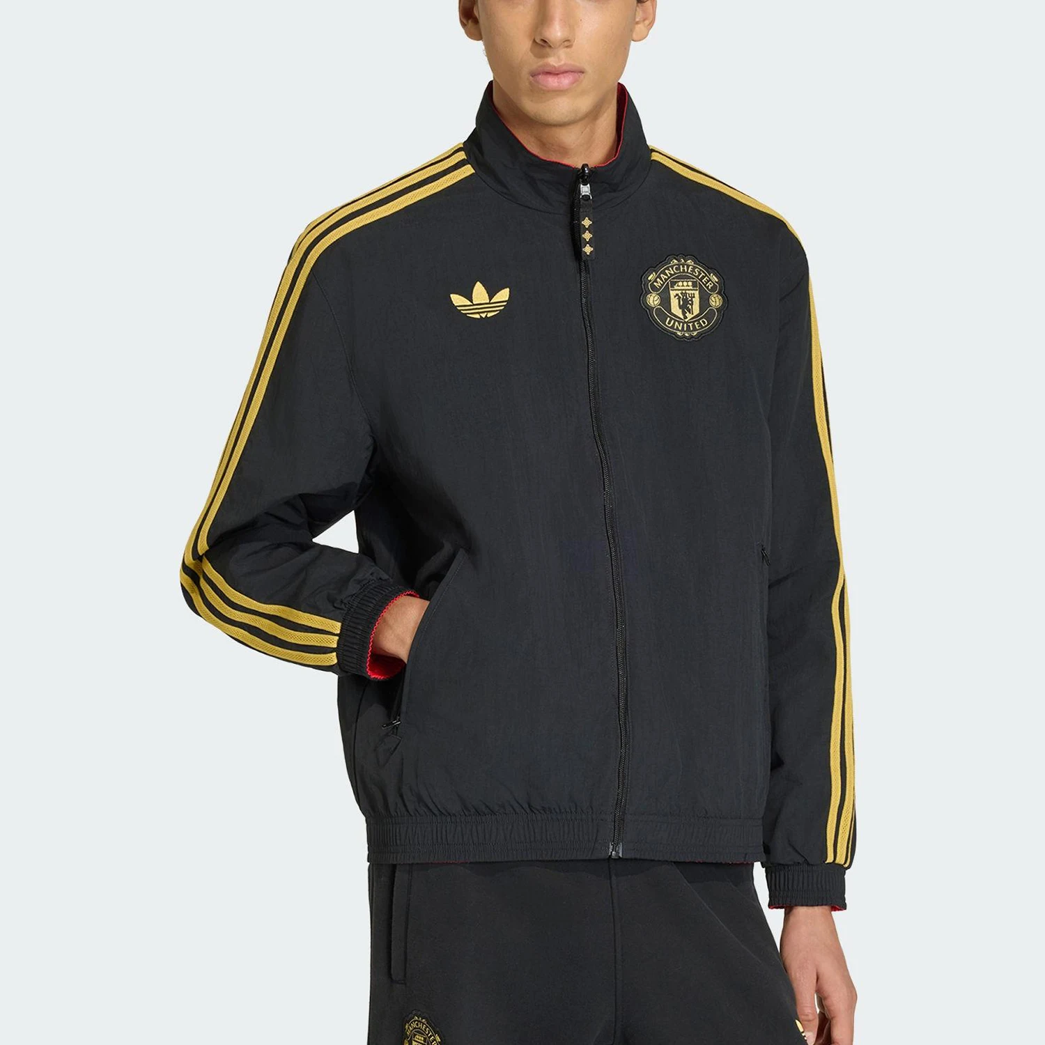 

Оригинальная мужская двусторонняя спортивная куртка Adidas с воротником-стойкой JM5561