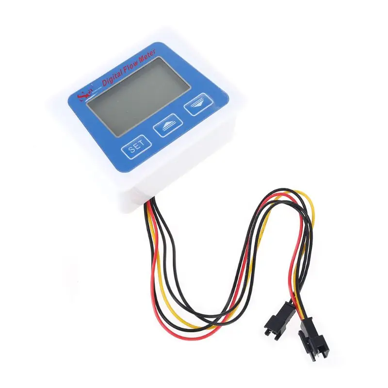 M17D Flowmeter Digital LCD Display Water Meter Flowmeter Rotameter Temp