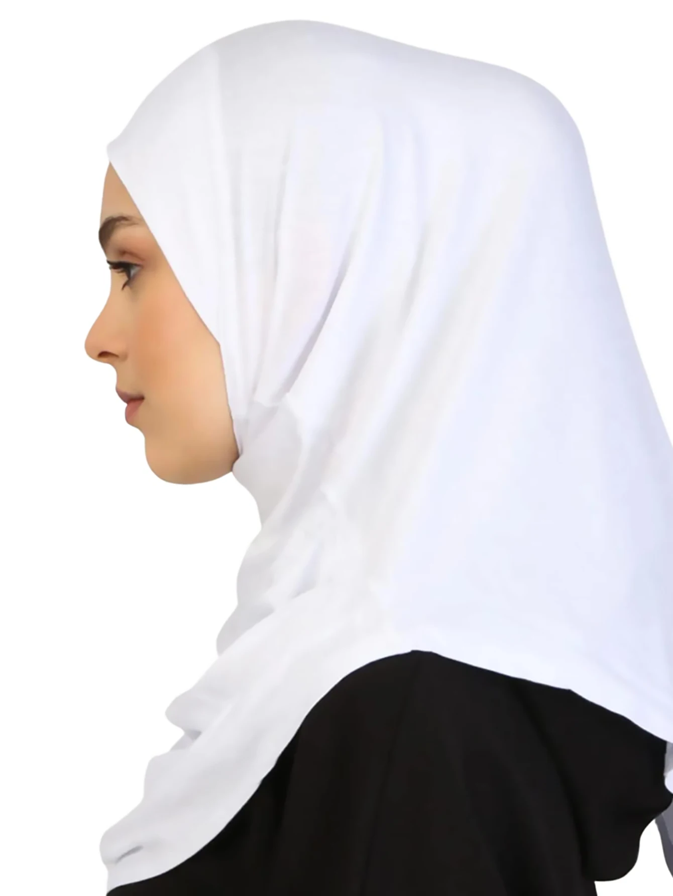 Muslim Wrinkle Undercap Soft Stretchy Undercap Pure Color Hijab Outdoor Bonnet New Women Full Cover Inner 55*52cm