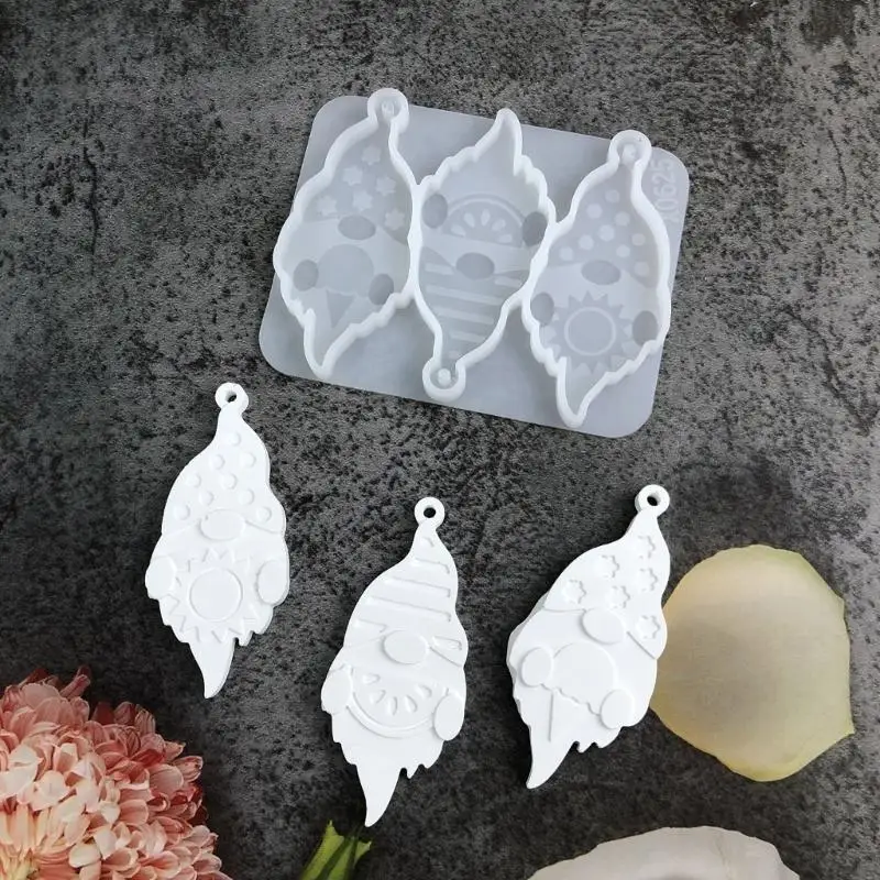 

448E Gnome Silicone Pendant Molds with Hole Suitable for Hand-Making Pendant
