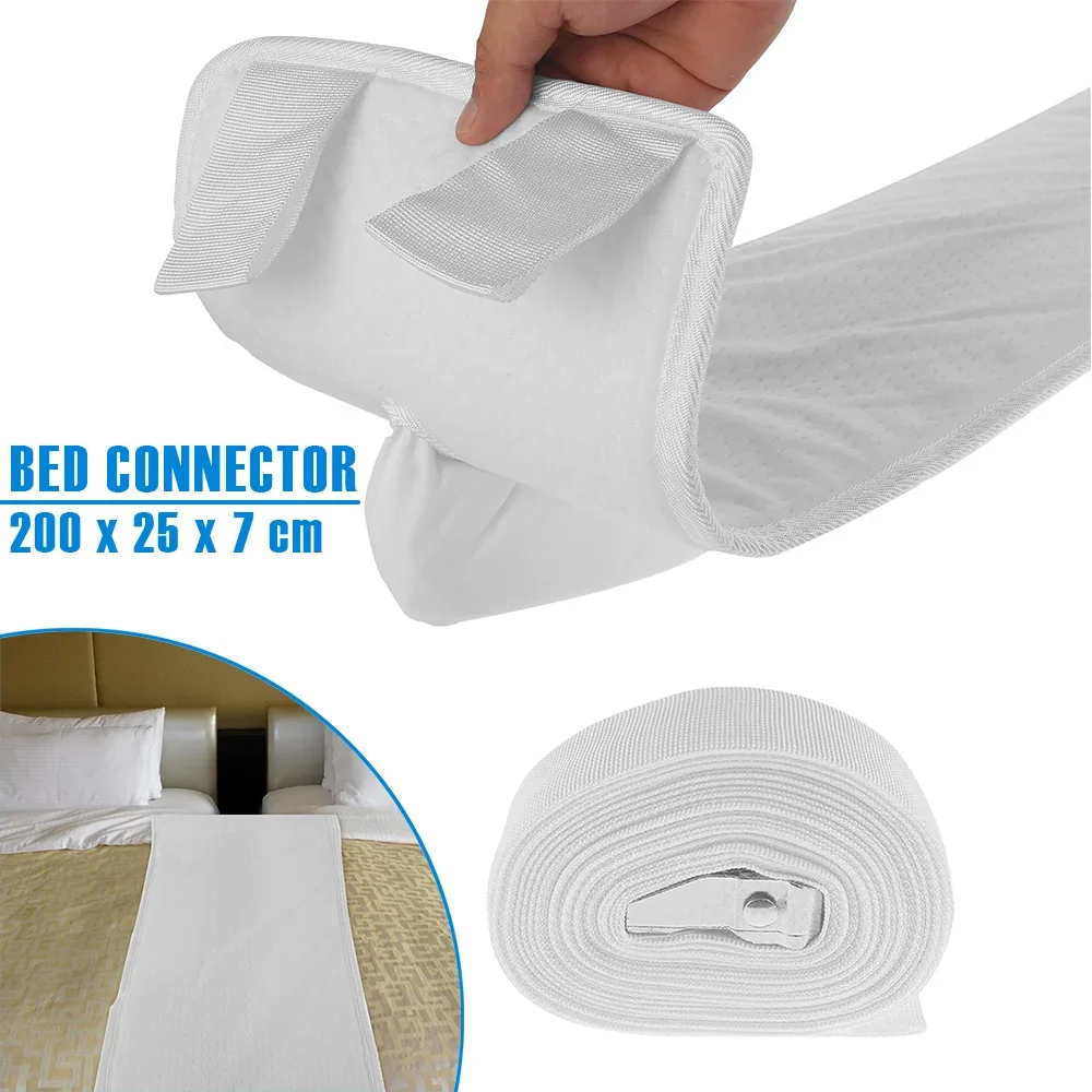 Bed Mattress Connector Adjustable Bed Bridge Twin to King Converter Kit Skin-Friendly Stable Bed Converter with Strap for Family