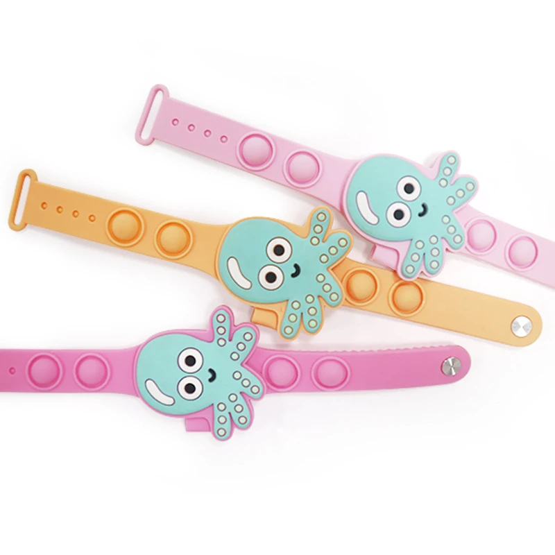 Fashion Waterproof Kids Watch Cute Octopus Shape LED Digital Watches for Boys Girls BPA Free Silicone Band Children Wristwatch