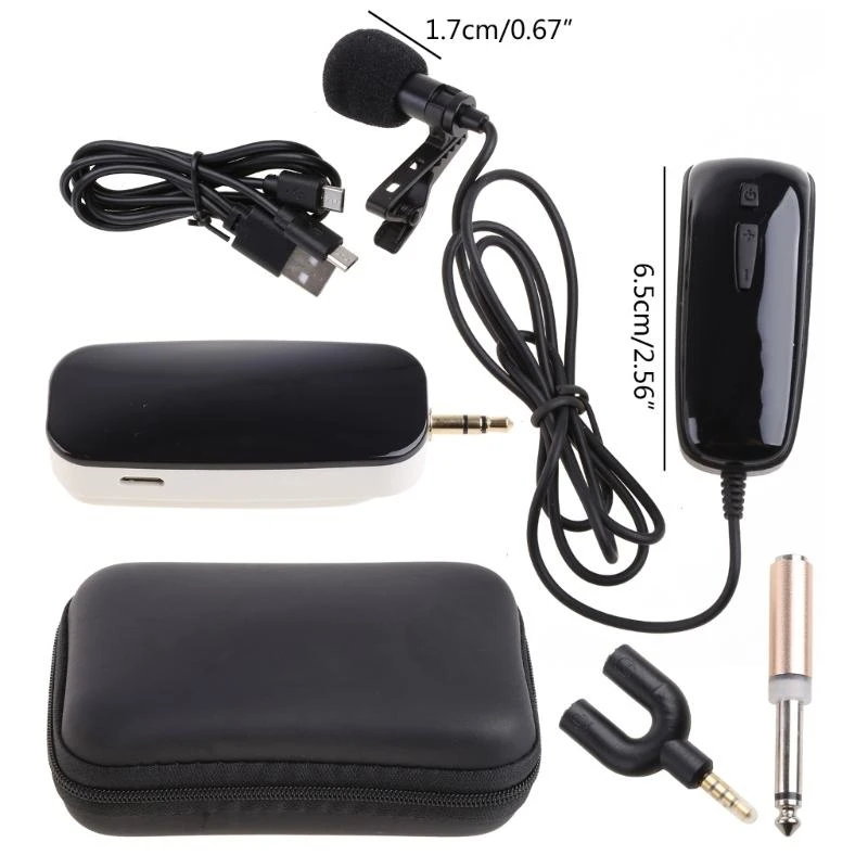 U55C Karaoke Lavalier Wireless Microfone System UHF Frequência automática ajustável