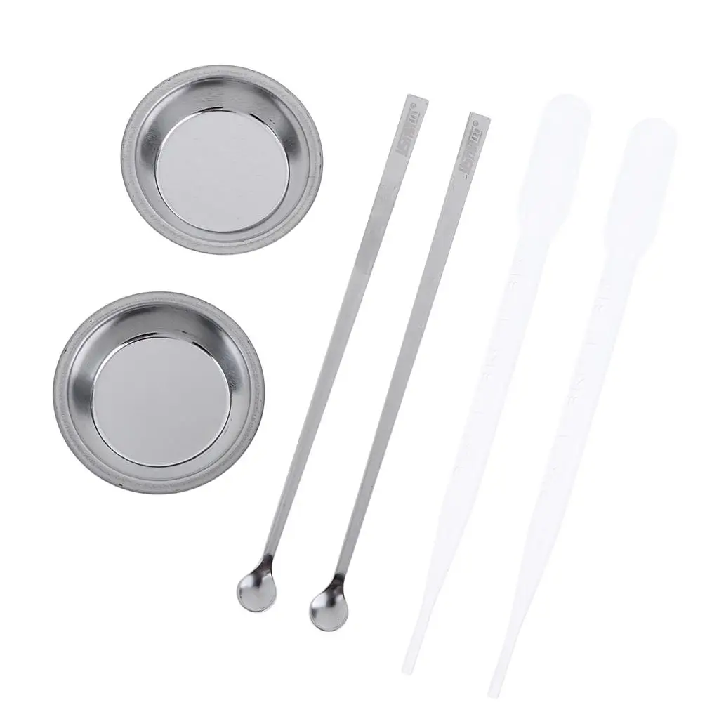 2 ชิ้นสีถาดสีรุ่น Toning Palette เครื่องมือสี Stirrer Dropper