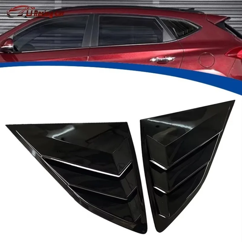 

Carbon Fiber Car Rear Side Window Louvers Cover Scoop Air Vent Cover Trim Blinds Triangular for Hyundais Tucson 2015-2020