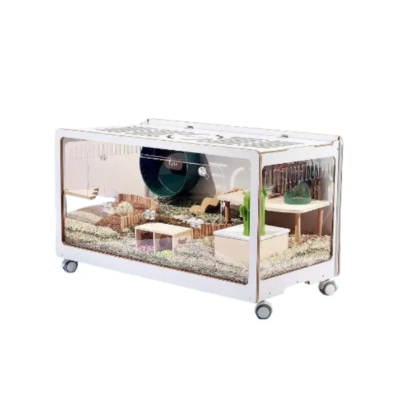 FOR It Is Suitable for Hamster Cage Timber Crib Xoopar Cage Front Door Oversized Villa Gold Wire Cage Feeding Box Rutin Chicken