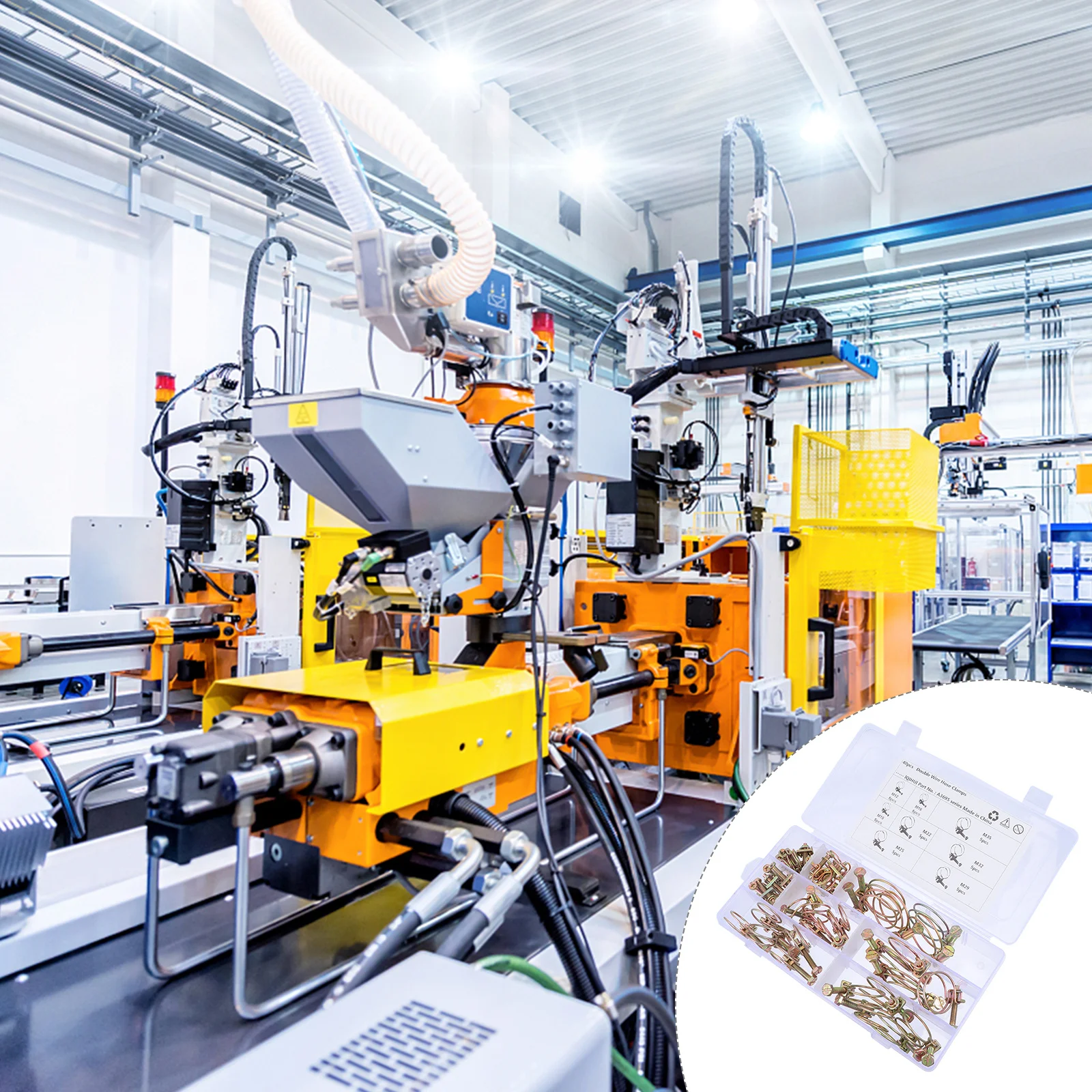 

40 pcs Hose Clamp Adjustable Iron Wire Band For Oil Water Tube Pipe Flexible Hose Fit Industrial Home Use Corrosion Resistant