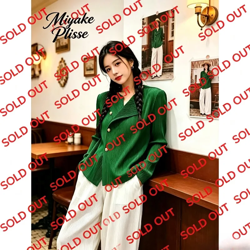 Miyake Pleated 2026 Autumn New Loose Casual Versatile Design Fashion Single-Breasted Pleated Comfortable Small Blazer for Women