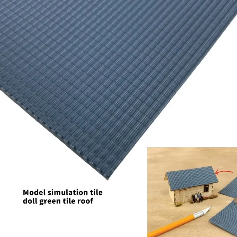 3 個のミニチュア屋根瓦シミュレーションテクスチャとモデル構築愛好家のための色クラフトモデルプロジェクトアクセサリー A2UB