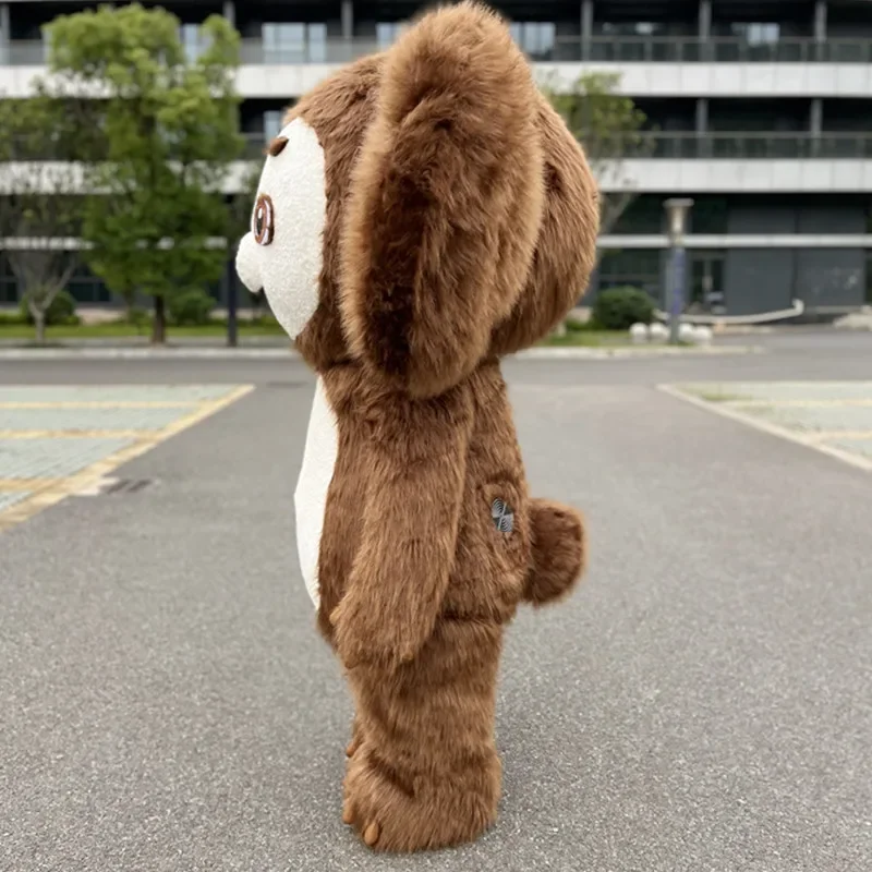 Costume da mascotte Cheburashka gonfiabile da 2 m/2,6 m, bambola da passeggio con scimmia con grandi orecchie carine per la pubblicità e abiti di Halloween senza batteria