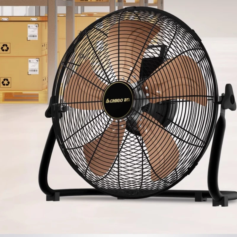 Heavy-Duty Industrial Floor Fan with Metal Body, High-Velocity Blower Construction Sites/Dormitory/Household, Ball Bearing Motor - Image 4