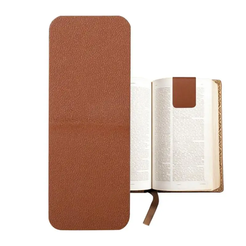 Magnetic PU Leather Bookmark Magnet Bookmark Clips Creative Magnetic Book Markers Decorative Page Markers Reading Accessories